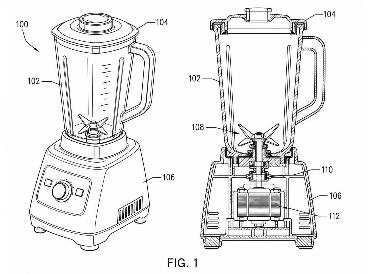 USPTO-compliant patent line art generated from a product reference image